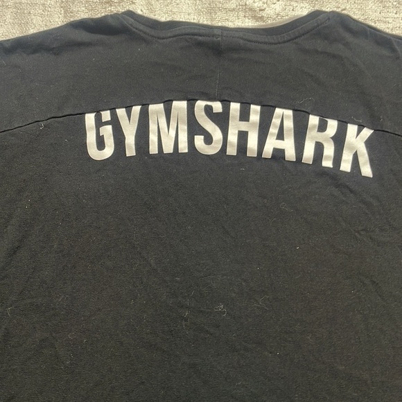 Gymshark Men's Size Small Black Long Sleeve White Logo T-Shirt - Picture 6 of 7